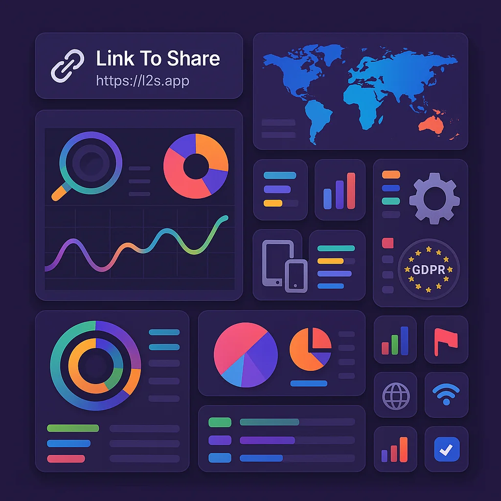 Screenshot of the app links analytics system page